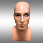 Erkek Makyajlı Büst Kafa Mankeni