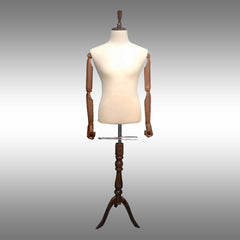 Erkek Ayaklı ve Ahşap Kollu Süngerli Terzi Manken