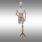 Bayan Ayaklı, Kafalı, Ahşap Kollu ve Paçalı Plastik Terzi Manken