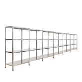 4 Katlı 6 Üniteli Bitişik Galvaniz Çelik Arşiv Depo Kiler Rafı