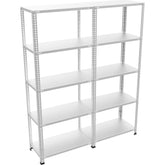 5 Katlı 2 Üniteli Bitişik Galvaniz Çelik Arşiv Depo Kiler Rafı