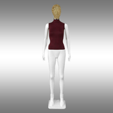 Bayan Tablalı, Süet Kumaşlı ve Tel Kafalı Boy Mankeni