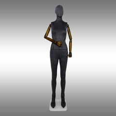 Bayan Tablalı, Süet Kumaşlı ve Ahşap Kollu Boy Mankeni