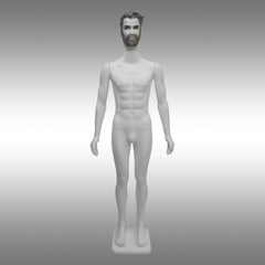 Erkek Tablalı, Makyajlı ve Sakallı Model Boy Mankeni