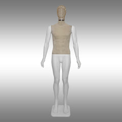 Erkek Tablalı, Süet Kumaşlı ve Tel Kafalı Boy Mankeni