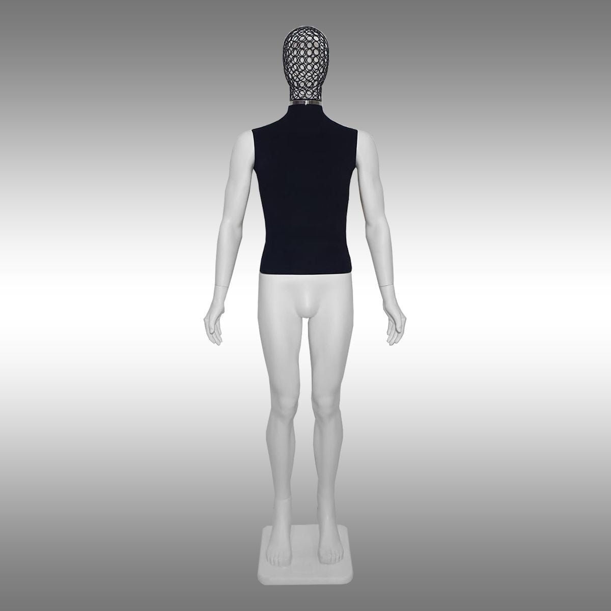 Erkek Tablalı, Süet Kumaşlı ve Tel Kafalı Boy Mankeni