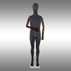 Erkek Tablalı, Süet Kumaşlı ve Ahşap Kollu Boy Mankeni