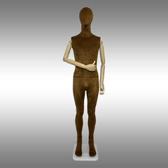 Erkek Tablalı, Süet Kumaşlı ve Ahşap Kollu Boy Mankeni