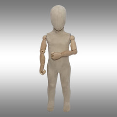 Süet Kumaşlı ve Ahşap Kollu Bızlık Boy Mankeni