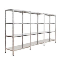 4 Katlı 3 Üniteli Bitişik Galvaniz Çelik Arşiv Depo Kiler Rafı