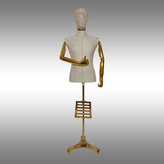 Erkek Ayaklı, Tel Kafalı ve Kollu Plastik Terzi Manken