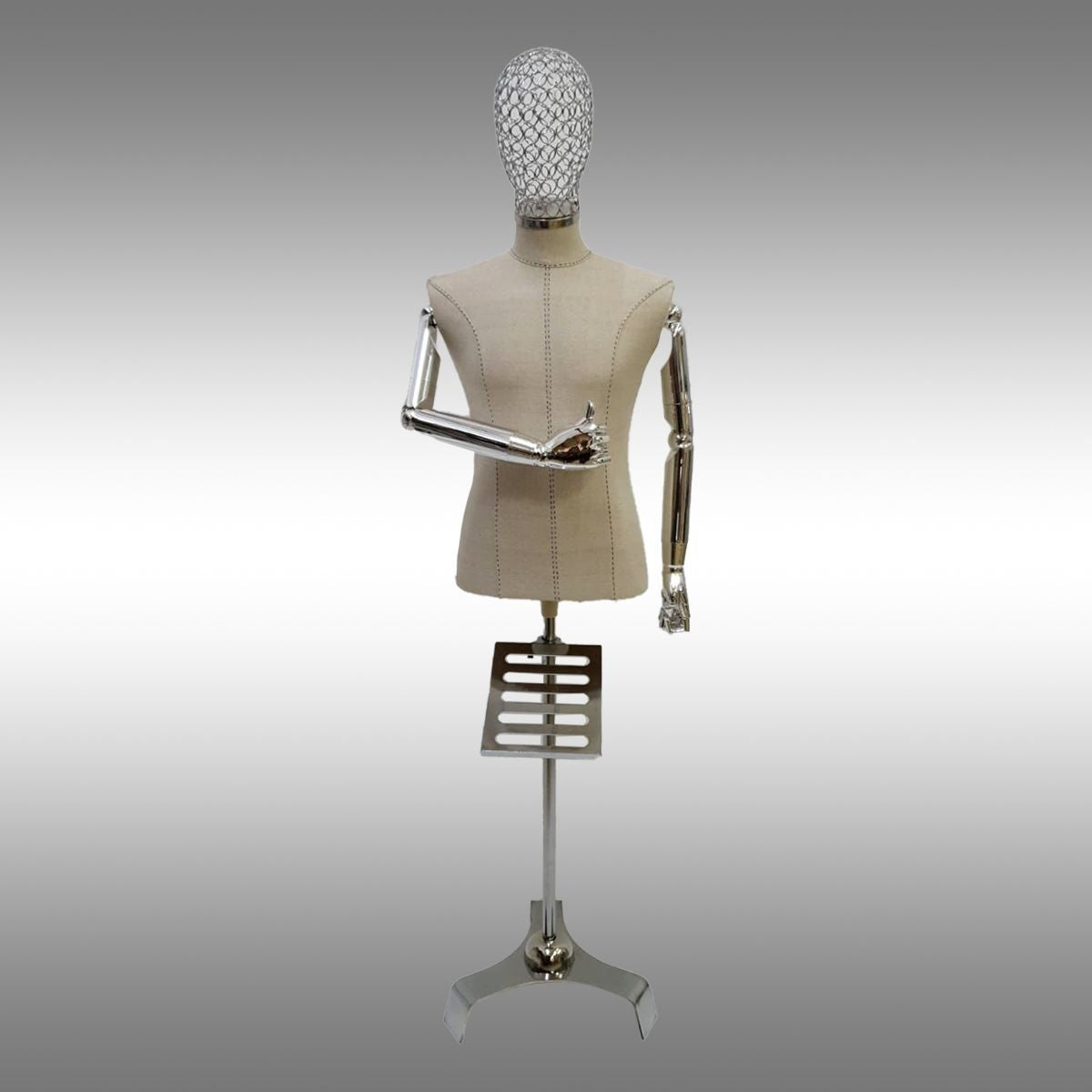 Erkek Ayaklı, Tel Kafalı ve Kollu Plastik Terzi Manken