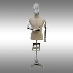 Erkek Ayaklı, Tel Kafalı ve Kollu Plastik Terzi Manken