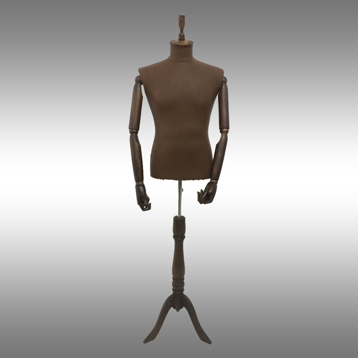 Erkek Ayaklı ve Ahşap Kollu Plastik Terzi Manken