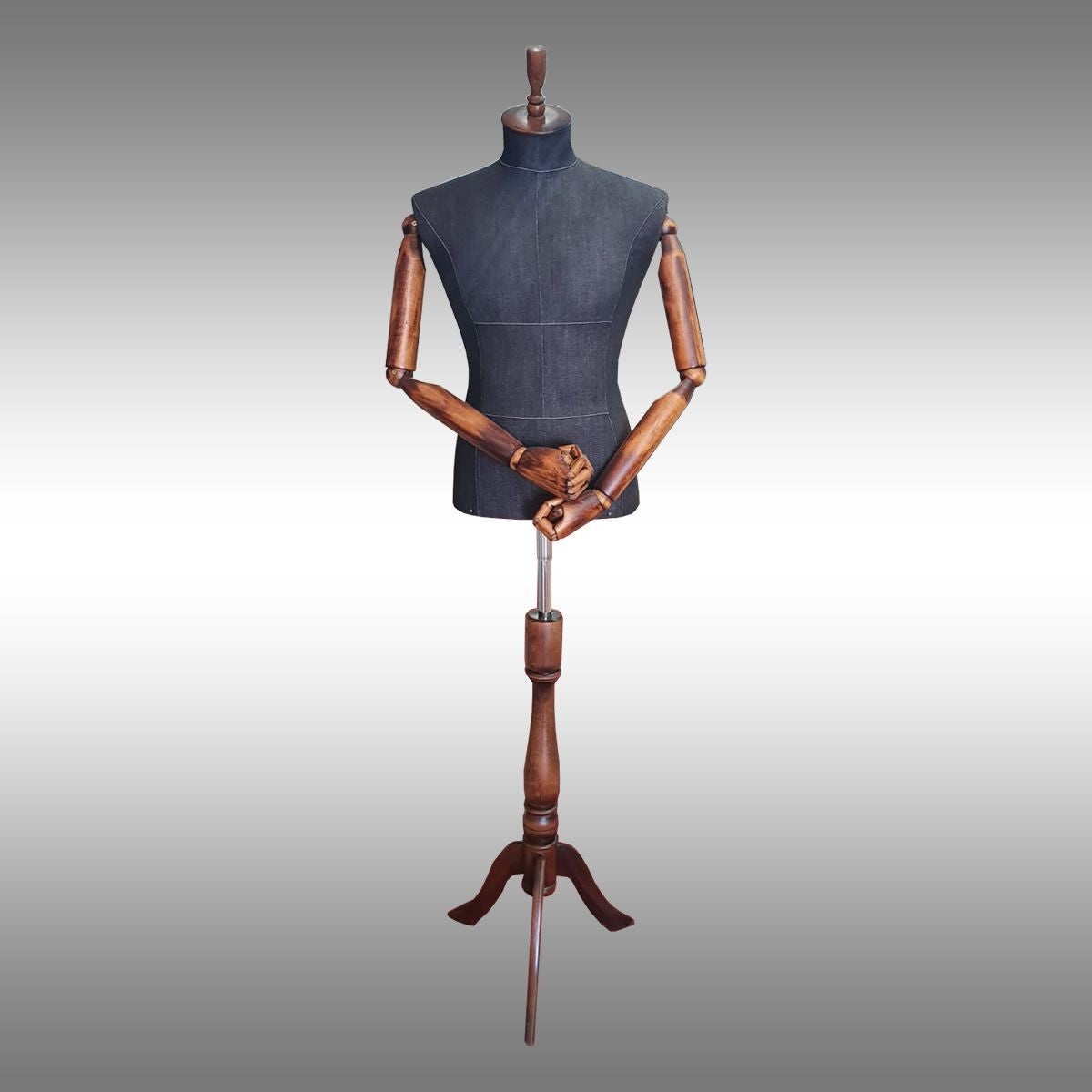 Erkek Ayaklı ve Ahşap Kollu Plastik Terzi Manken