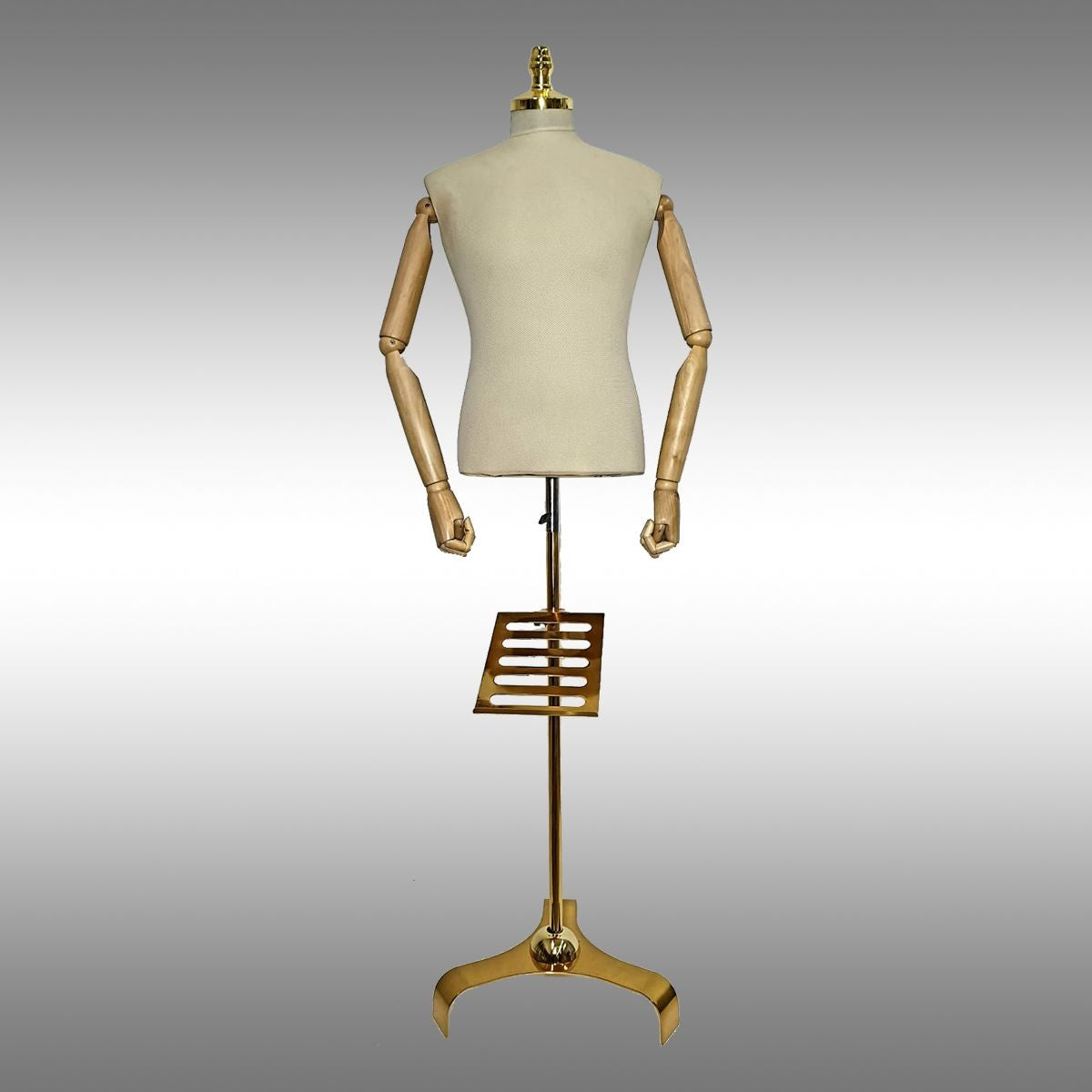 Erkek Ayaklı ve Ahşap Kollu Plastik Terzi Manken