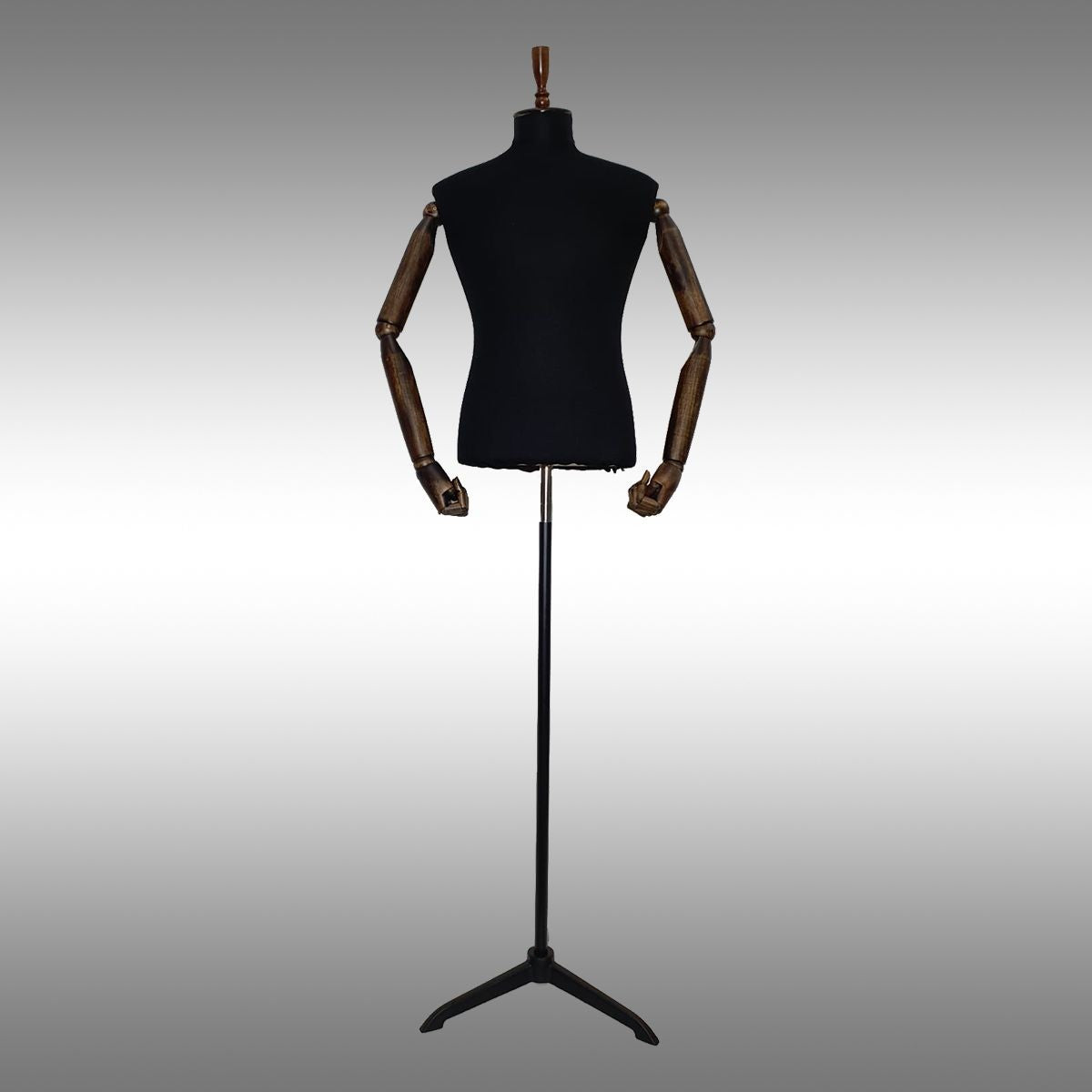 Erkek Ayaklı ve Ahşap Kollu Plastik Terzi Manken