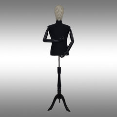 Erkek Ayaklı, Tel Kafalı ve Ahşap Kollu Plastik Terzi Manken