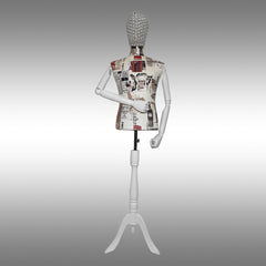 Erkek Ayaklı, Tel Kafalı ve Ahşap Kollu Plastik Terzi Manken