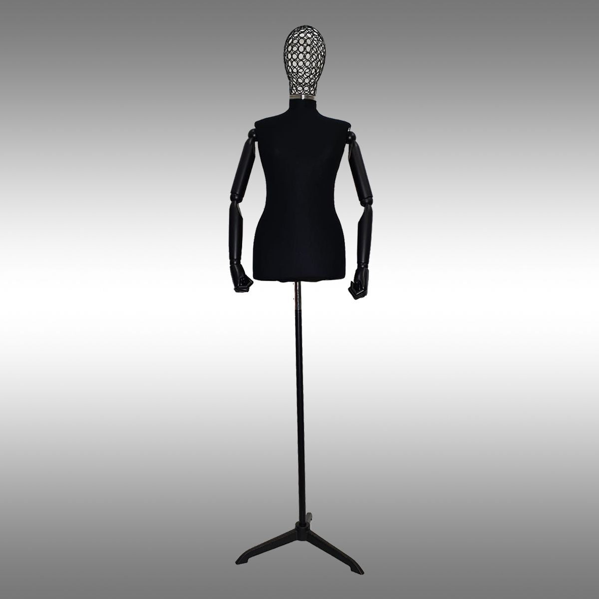 Erkek Ayaklı, Tel Kafalı ve Ahşap Kollu Plastik Terzi Manken