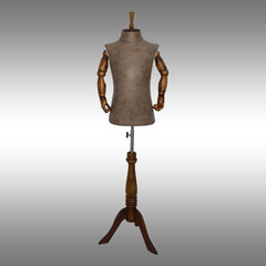 Çocuk Ayaklı ve Ahşap Kollu Plastik Terzi Manken