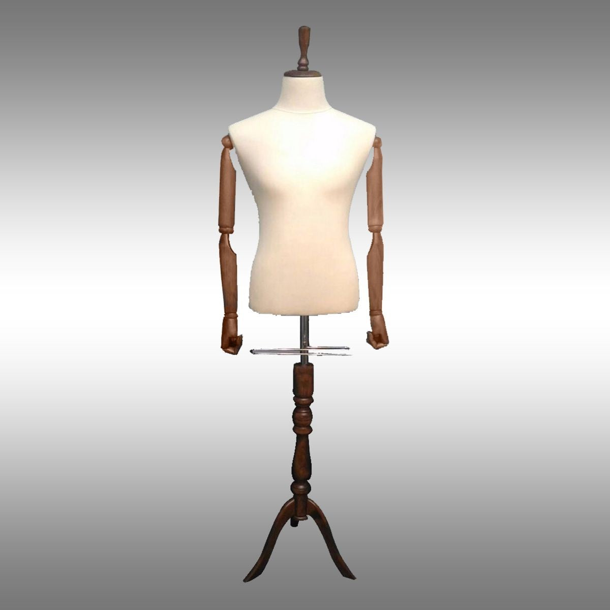 Erkek Ayaklı ve Ahşap Kollu Süngerli Terzi Manken