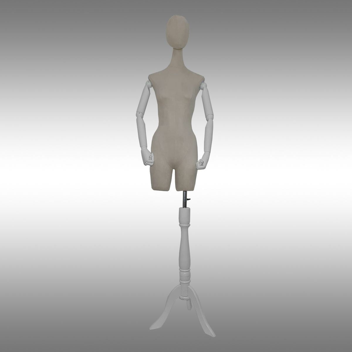 Safinaz Model Ayaklı, Sünger Kafalı, Ahşap Kollu ve Paçalı Plastik Terzi Manken