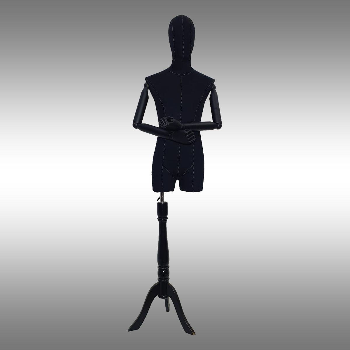 Erkek Ayaklı, Kafalı, Ahşap Kollu ve Paçalı Plastik Terzi Manken