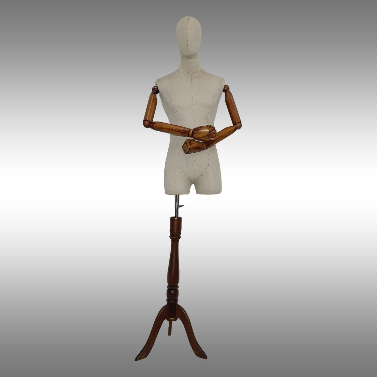 Erkek Ayaklı, Kafasız, Ahşap Kollu ve Paçalı Plastik Terzi Manken