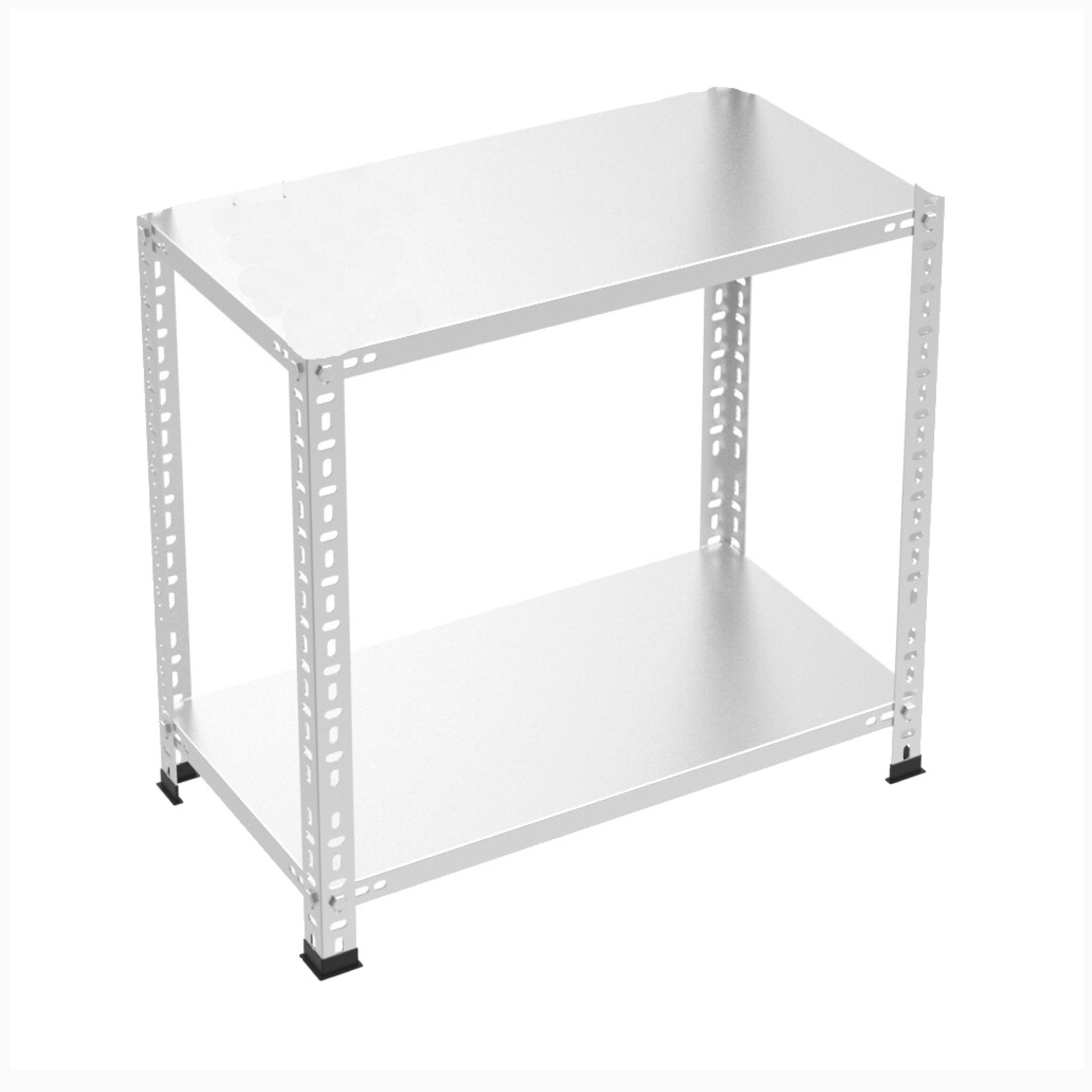 2 Katlı Tekil Galvaniz Çelik Arşiv Depo Kiler Rafı