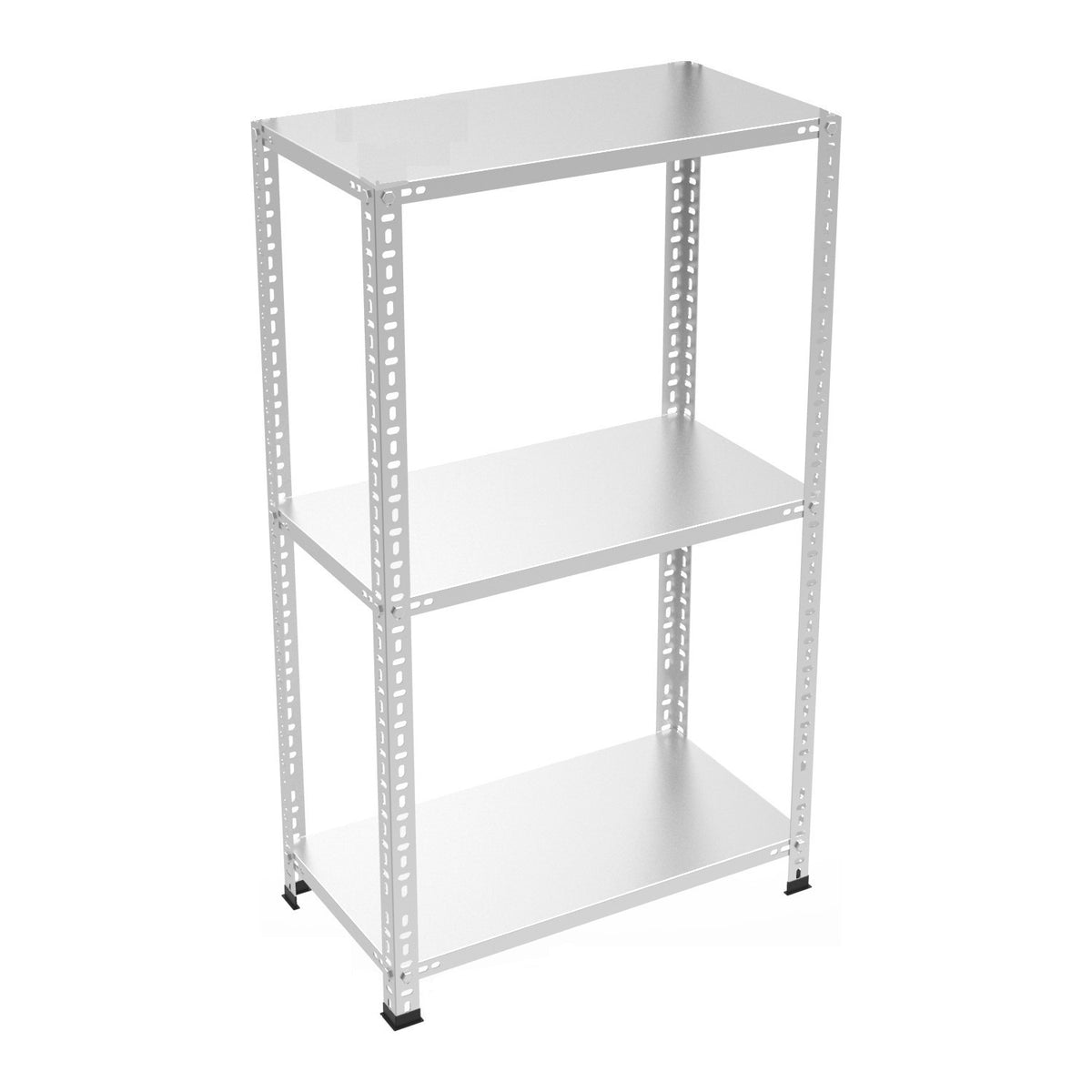 3 Katlı Tekil Galvaniz Çelik Arşiv Depo Kiler Rafı