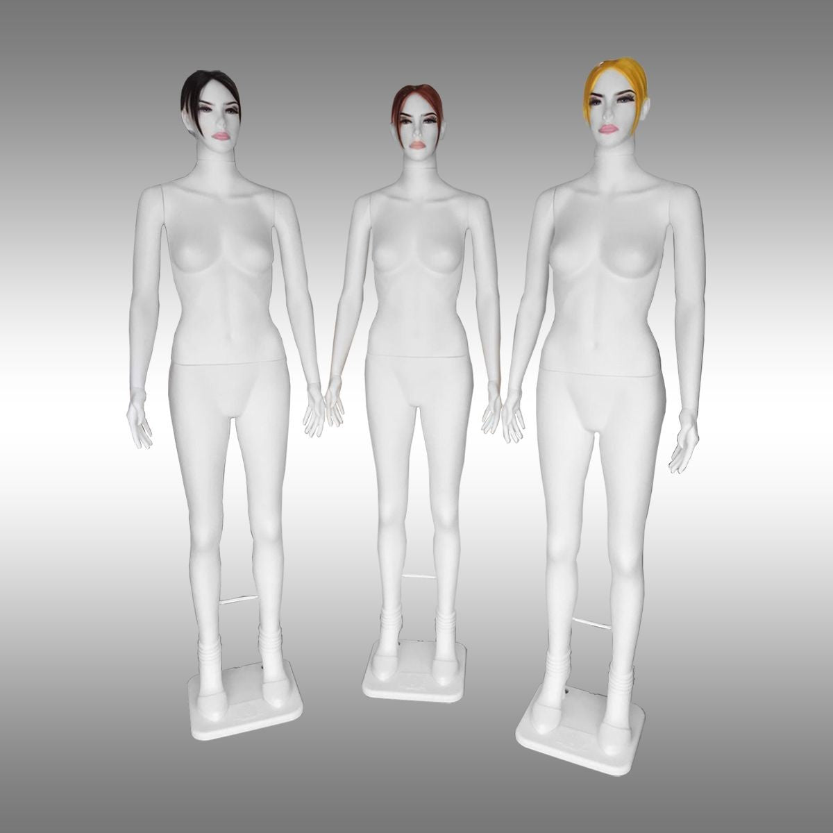 Bayan Tablalı, Makyajlı, Saçlı ve Tokalı Boy Mankeni