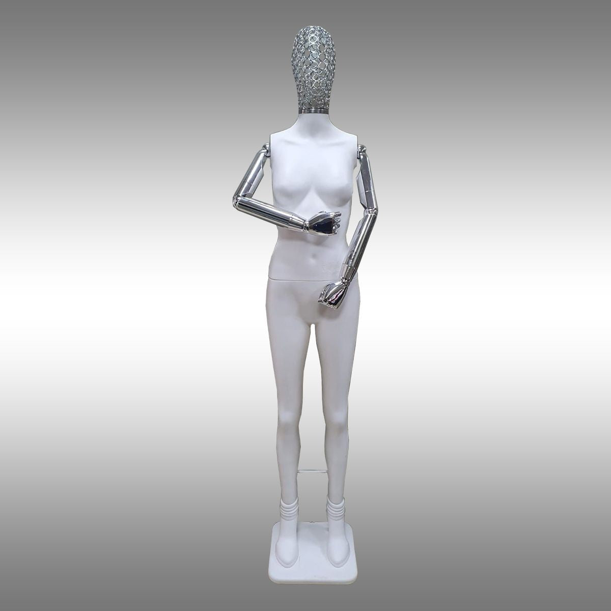 Bayan Tablalı, Tel Kafalı ve Renkli Kollu Boy Mankeni