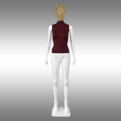 Bayan Tablalı, Süet Kumaşlı ve Tel Kafalı Boy Mankeni